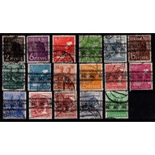 1948-49 - Engelsk-Amerikansk Zone - AFA 17-22 - Frimærke - Stemplet.